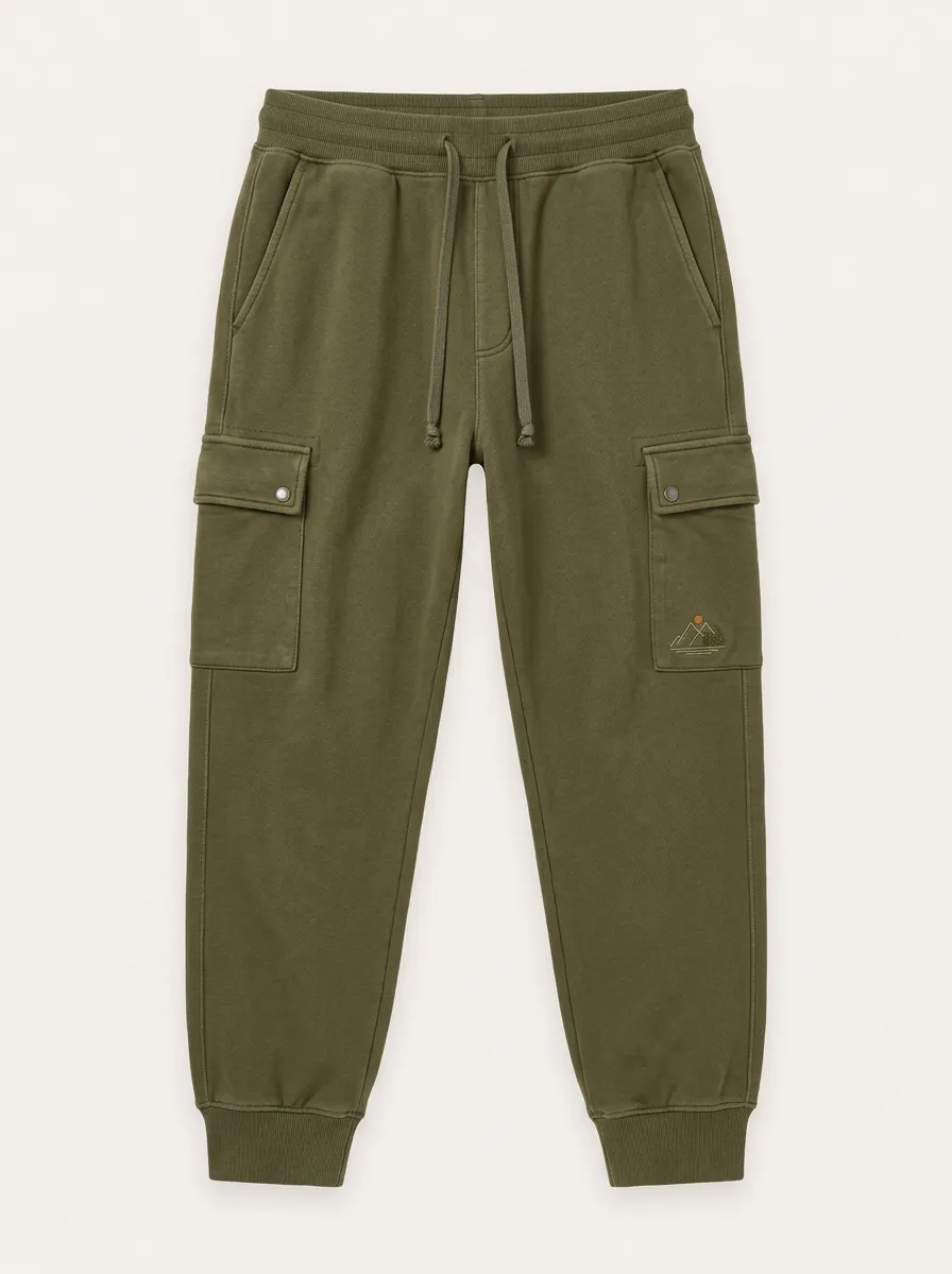 Unisex Outdoor Nature Lover Mountain Printed Cargo Joggers