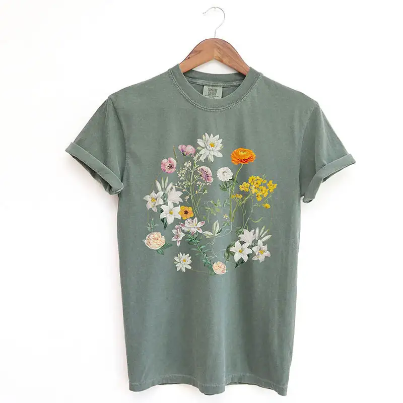 Floral Graphic Nature Dyed T-Shirt