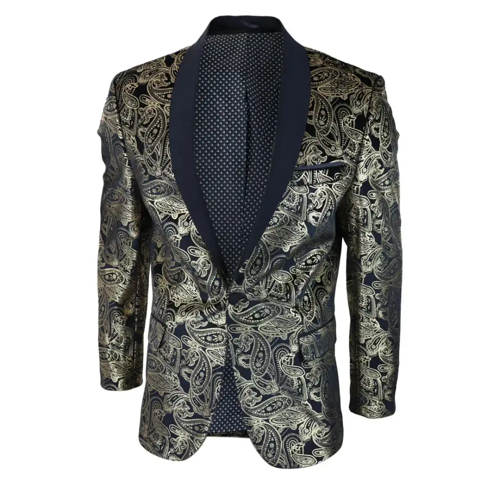 Stz Men S Velvet Paisley Blazer