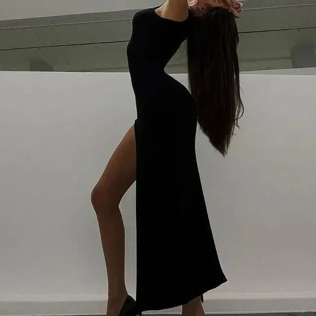 Split High Midi Dress