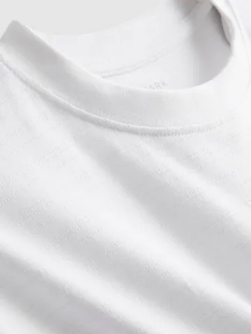 7-15yrs | Cotton Blend Textured T-Shirt