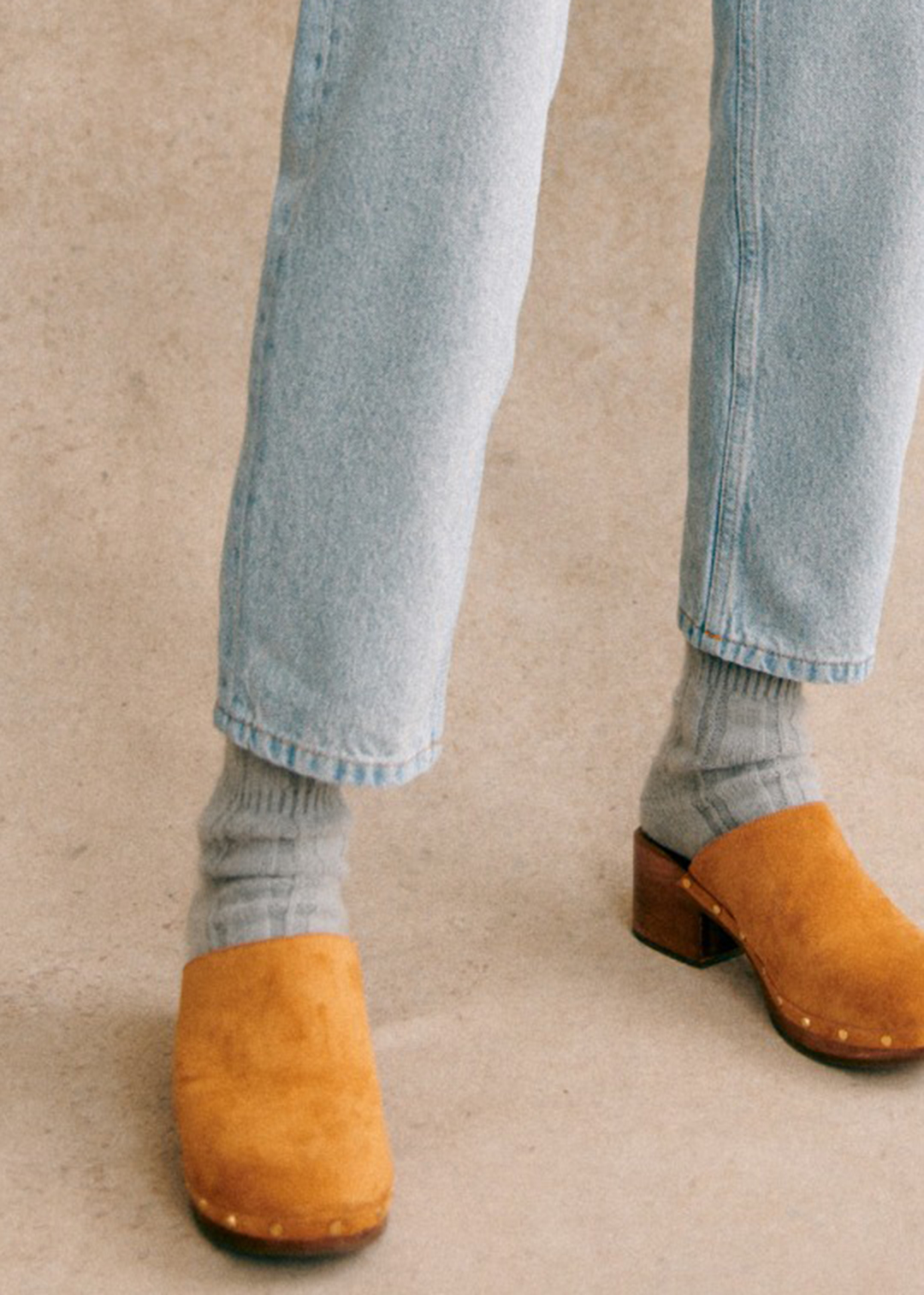 Mid-Rise Wide-leg Denim Trousers