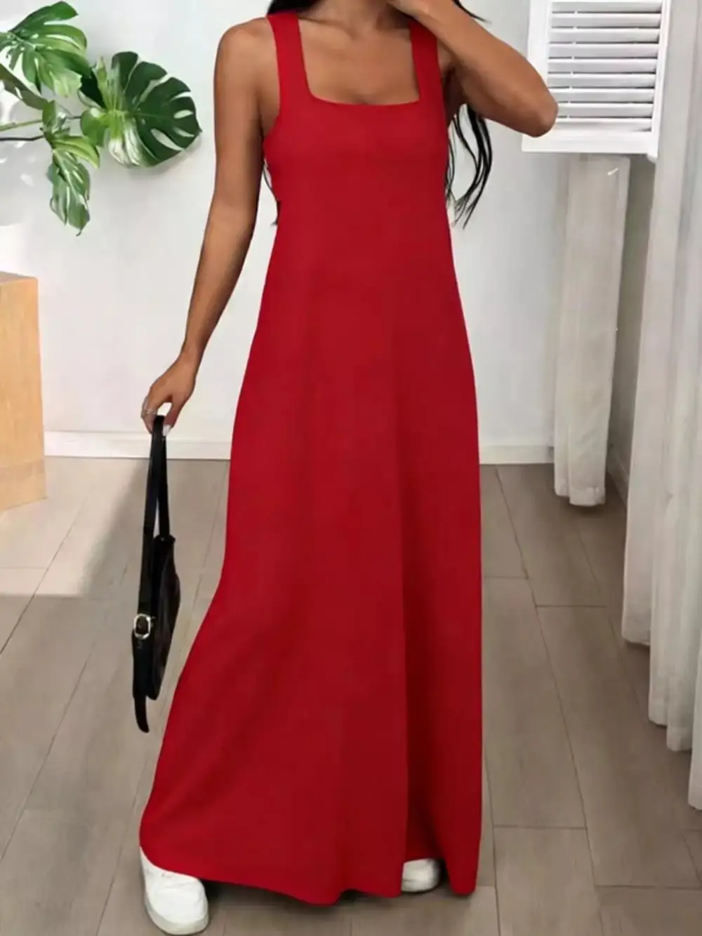 Scoop Neck Cami And Maxi Dress Set