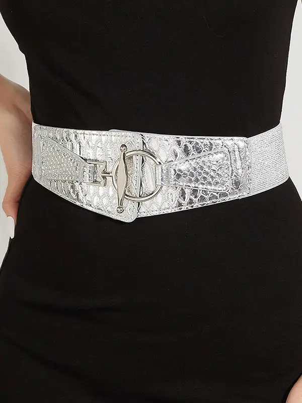 Shiny Elastic Accent Belt