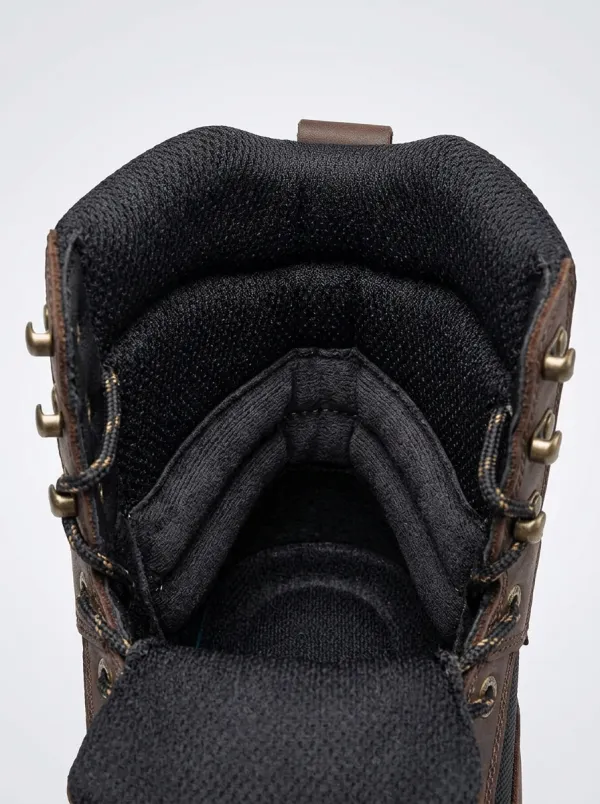 Practical Outdoor Leather-Look Men's Waterproof Work Boots