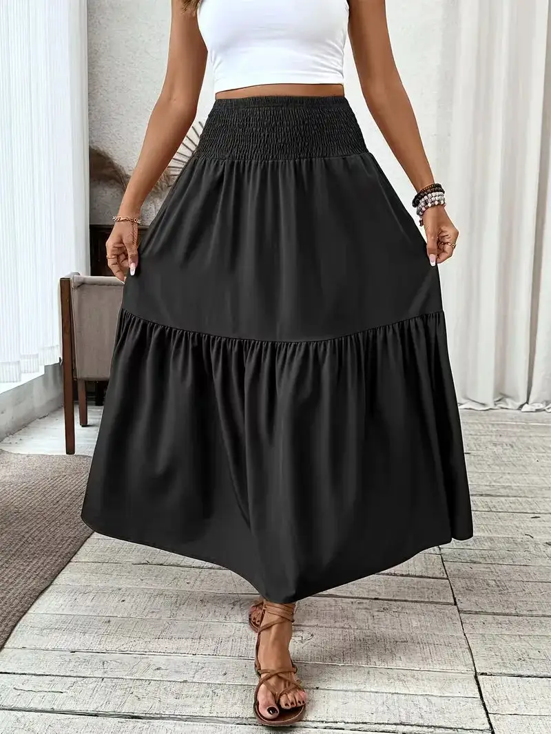High Waist A-Line Skirt