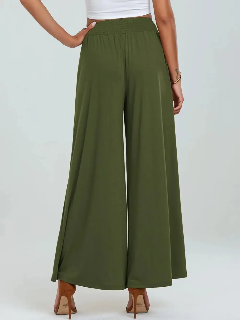 High Waist Pocketed Trousers