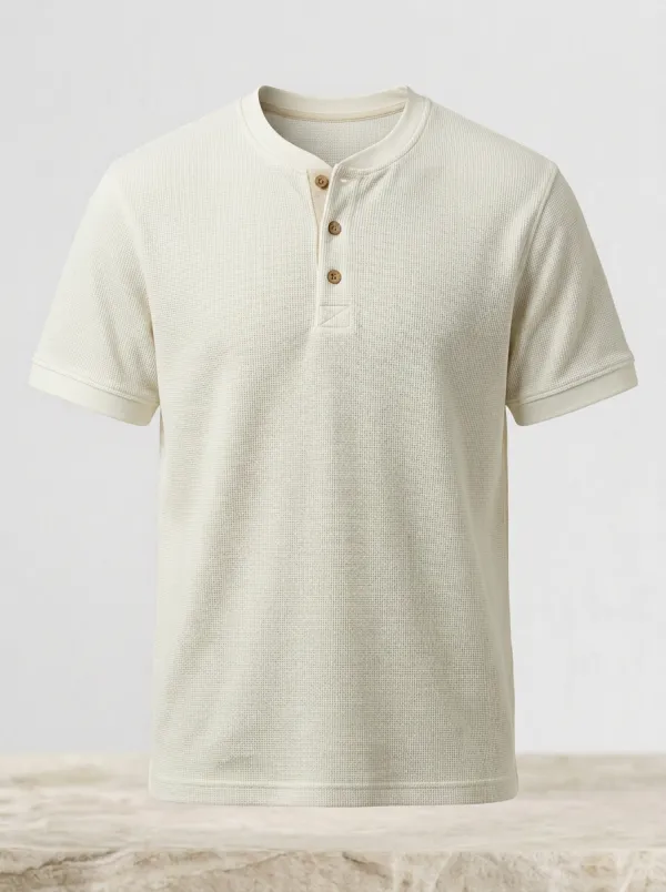 Relaxed Daily Men's Short-Sleeve Henley Shirt