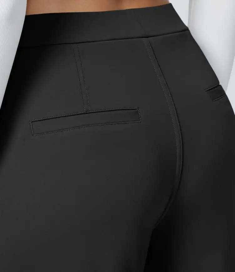 Straight Leg High Waist Trousers