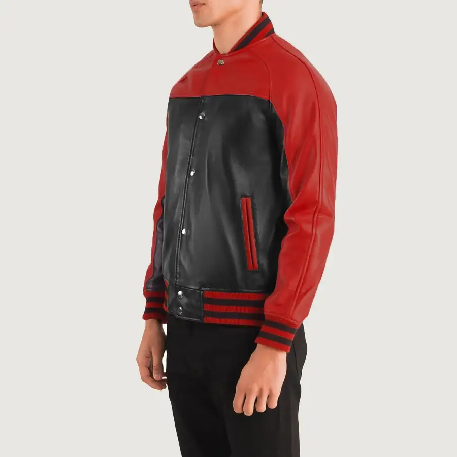 Men's Classic Leather Varsity Jacket