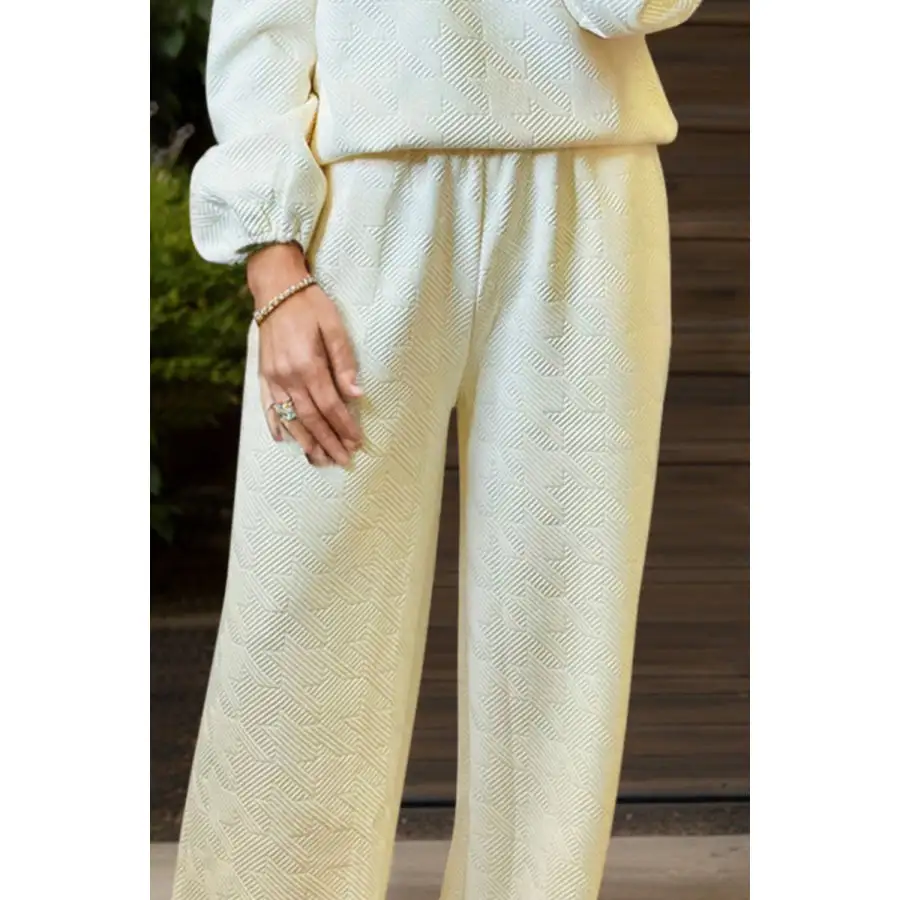 Sleeveless Round Neck Long Sleeve Top and Pants Set