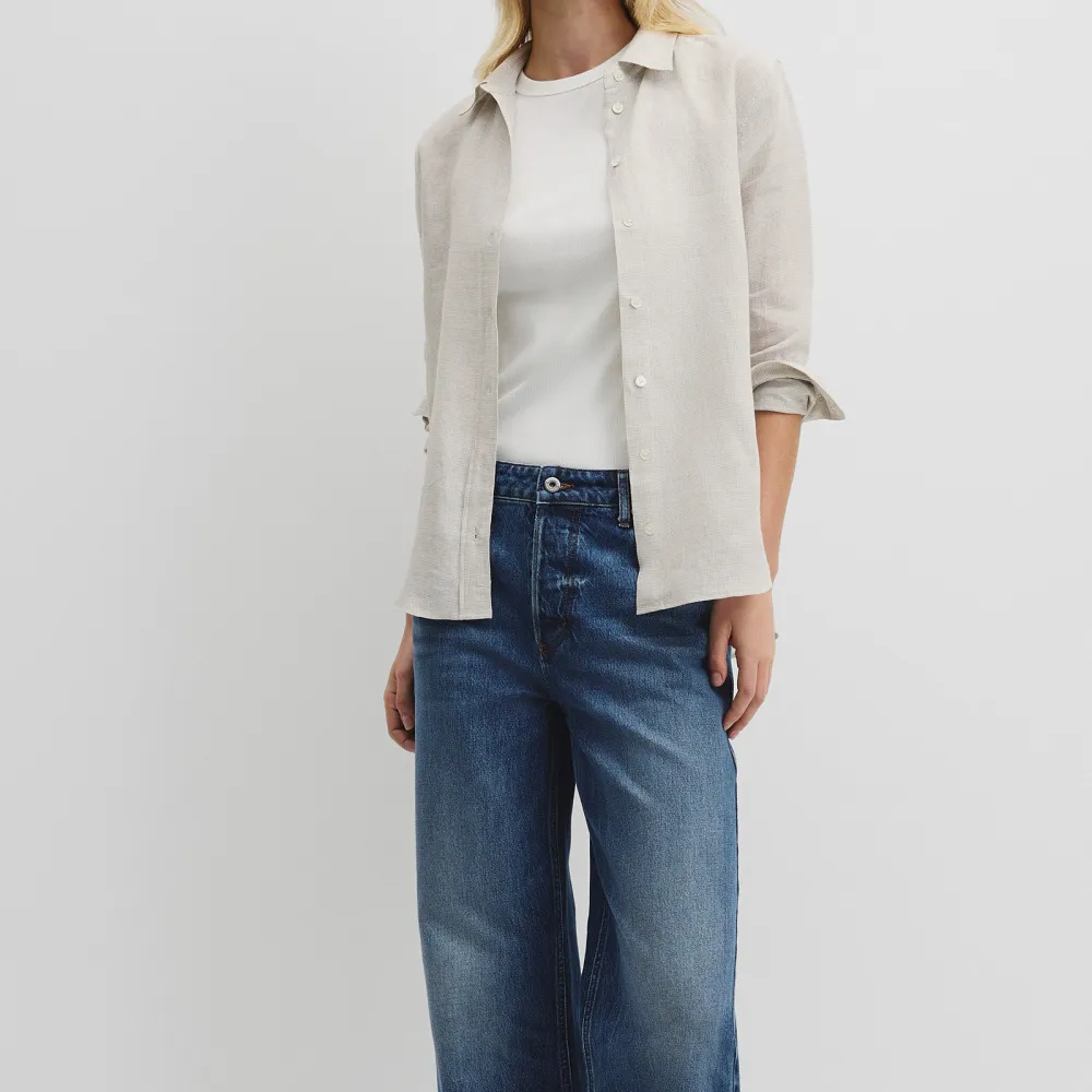 Women's Textured Linen Shirt