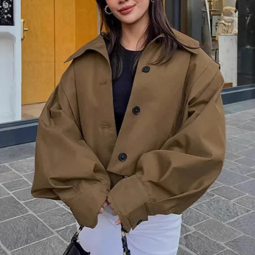 Tailored Lapel Casual Outerwear Jacket