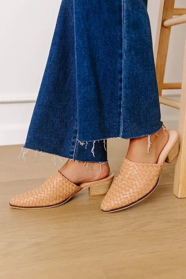 Woven Leather Mules