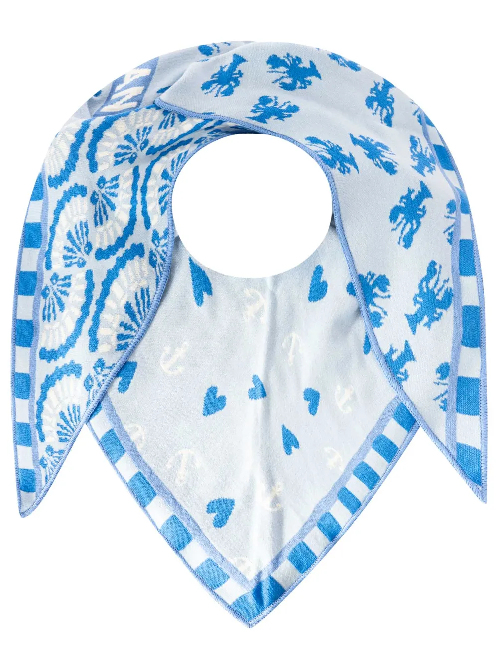 Textured Everyday Cotton Wool Heart Pattern Fashion Scarf