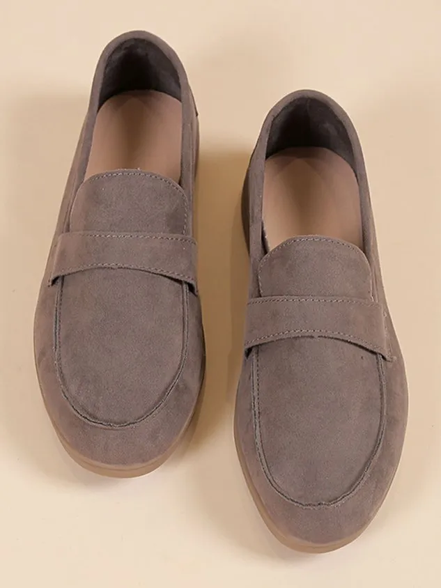 Casual Minimalist Slip On Loafers