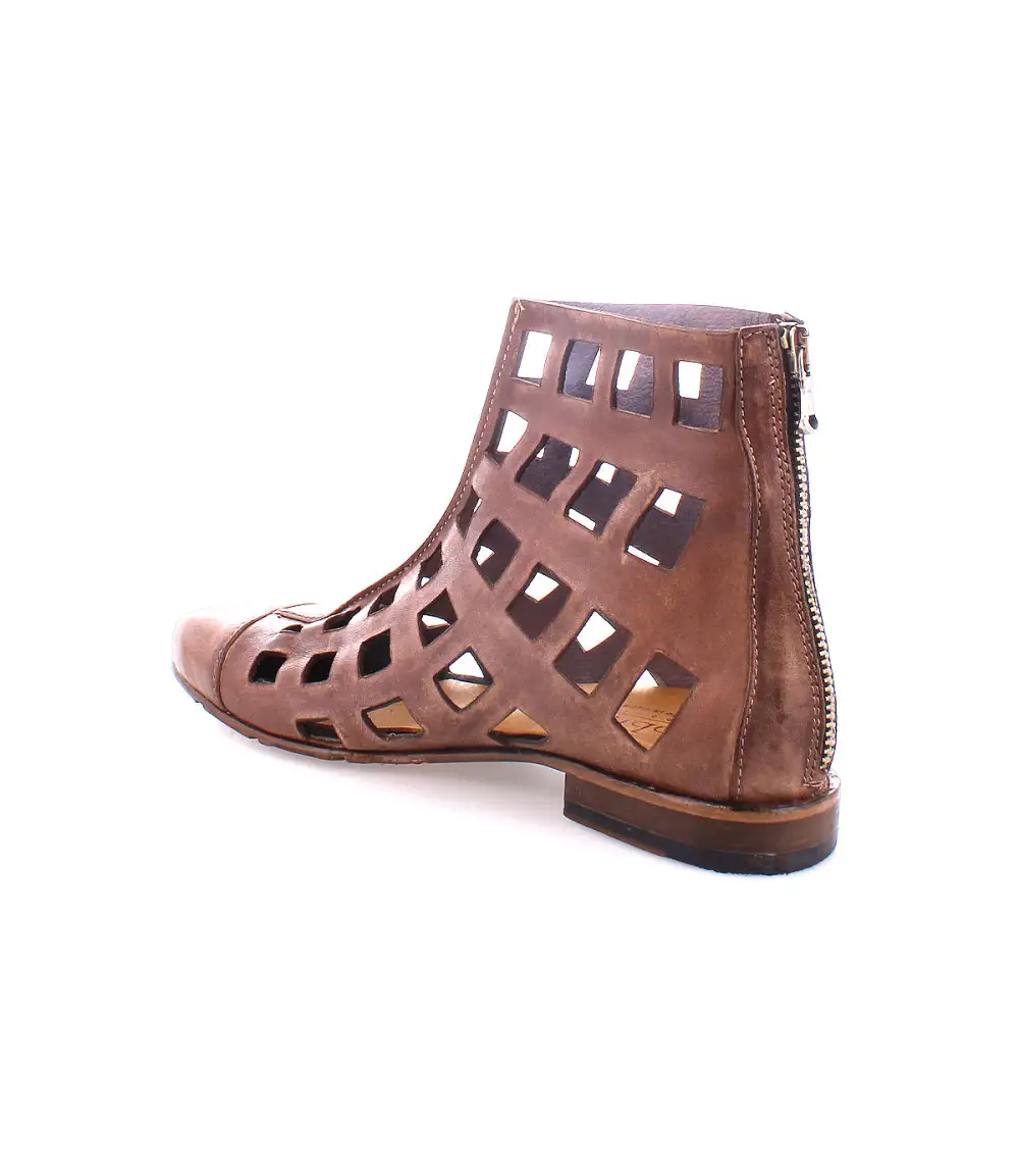 Cap-Toe Back-Zip Ankle Boots