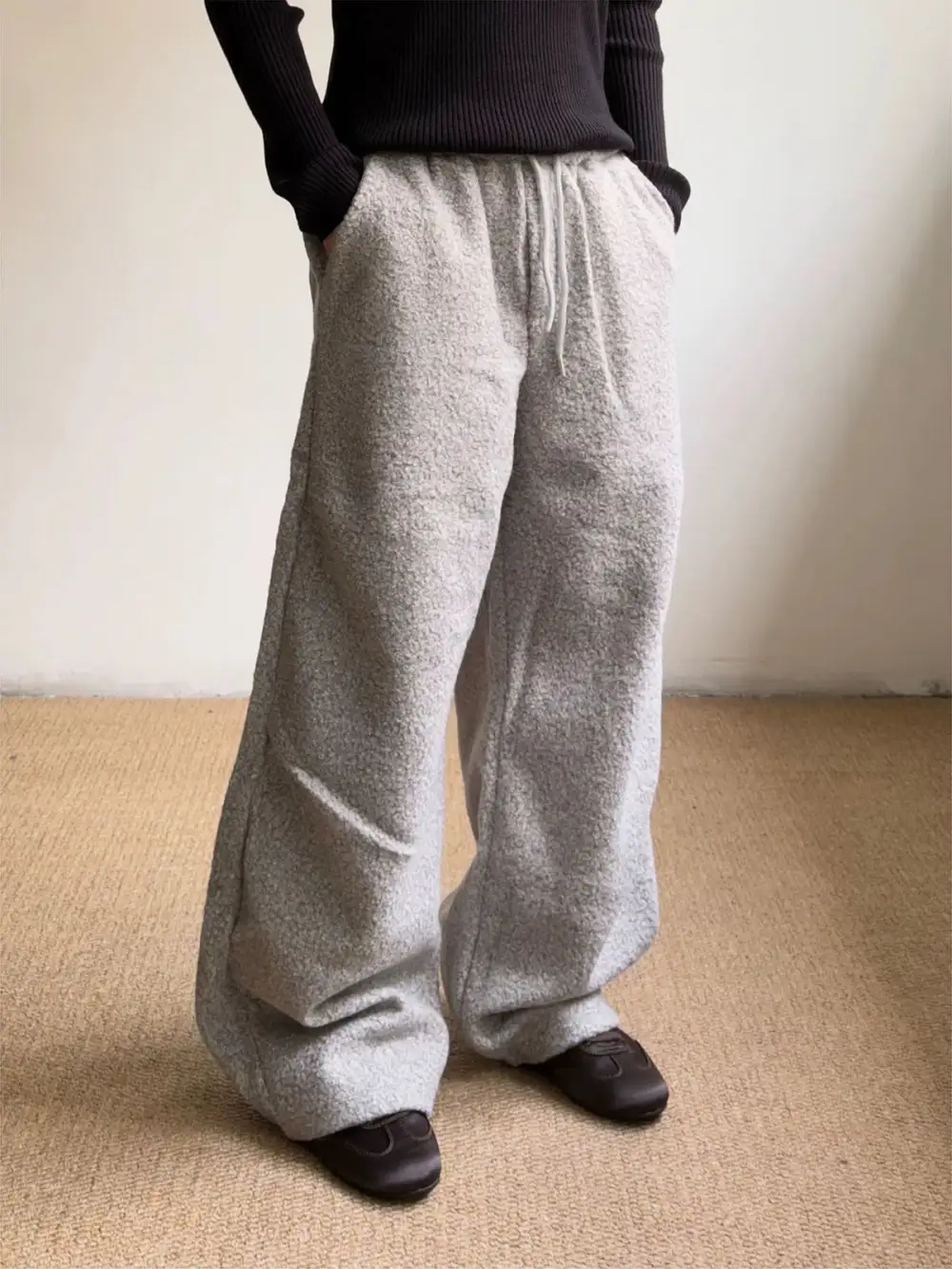 Street-Style Curved-Cut Pants