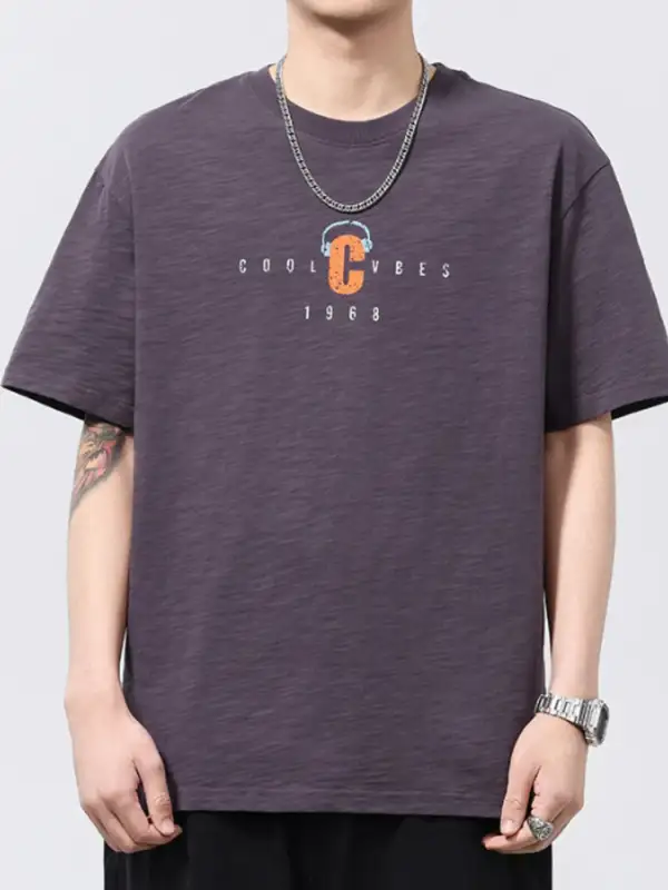 Stretch Round-Neck Short-Sleeve T-Shirt
