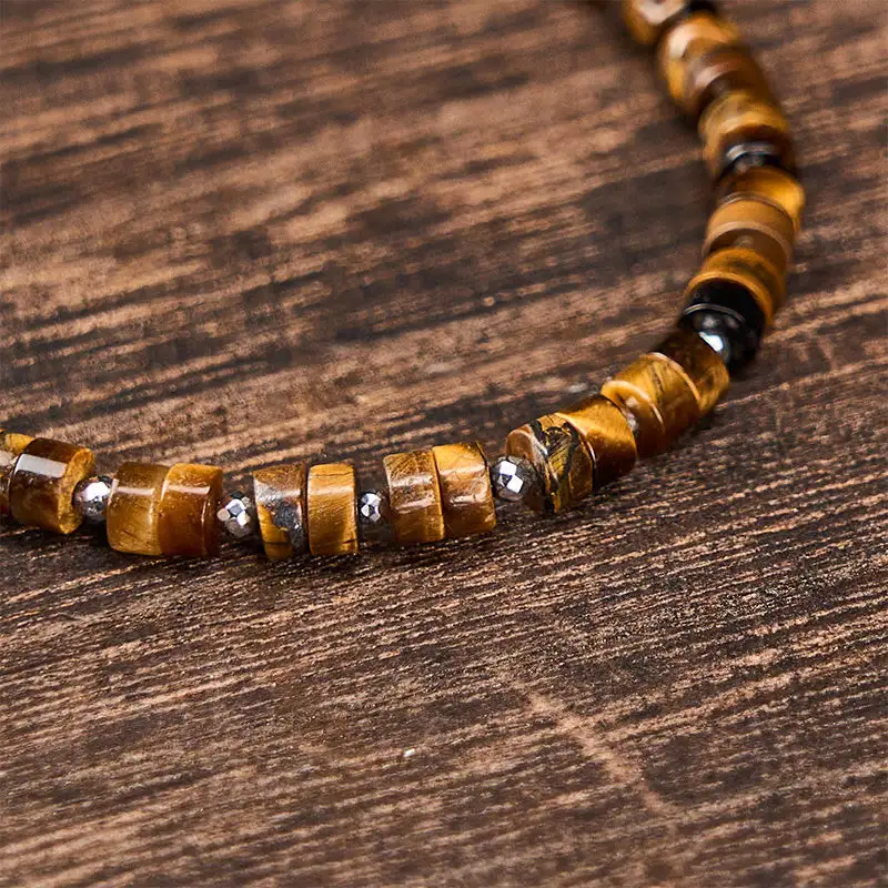 Amethyst Tiger Eye Quartz Spot Jasper Obsidian Bracelet