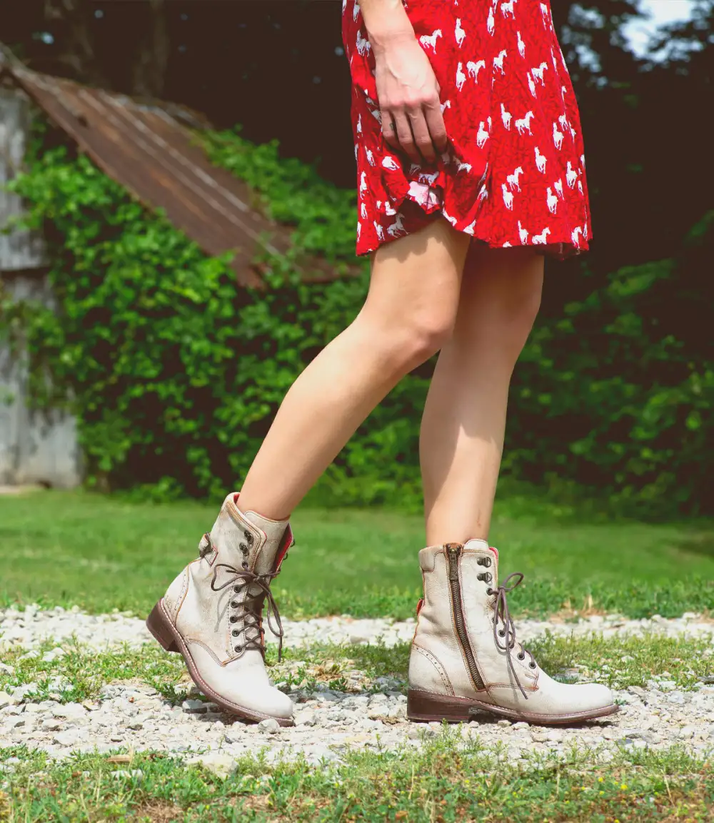 Wingtip Lace-Up Combat Boots