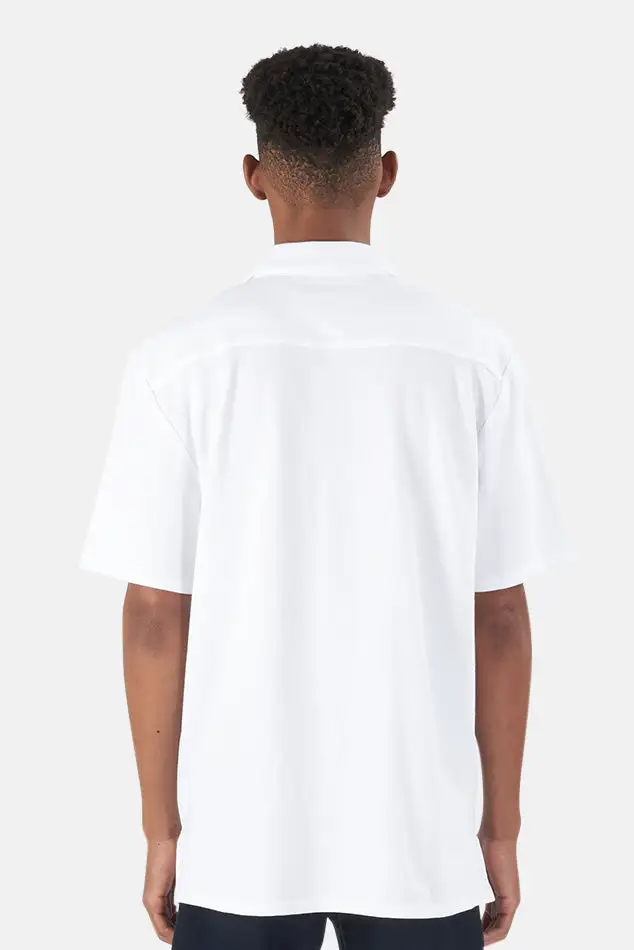 Short Sleeve Pique Cotton Shirt