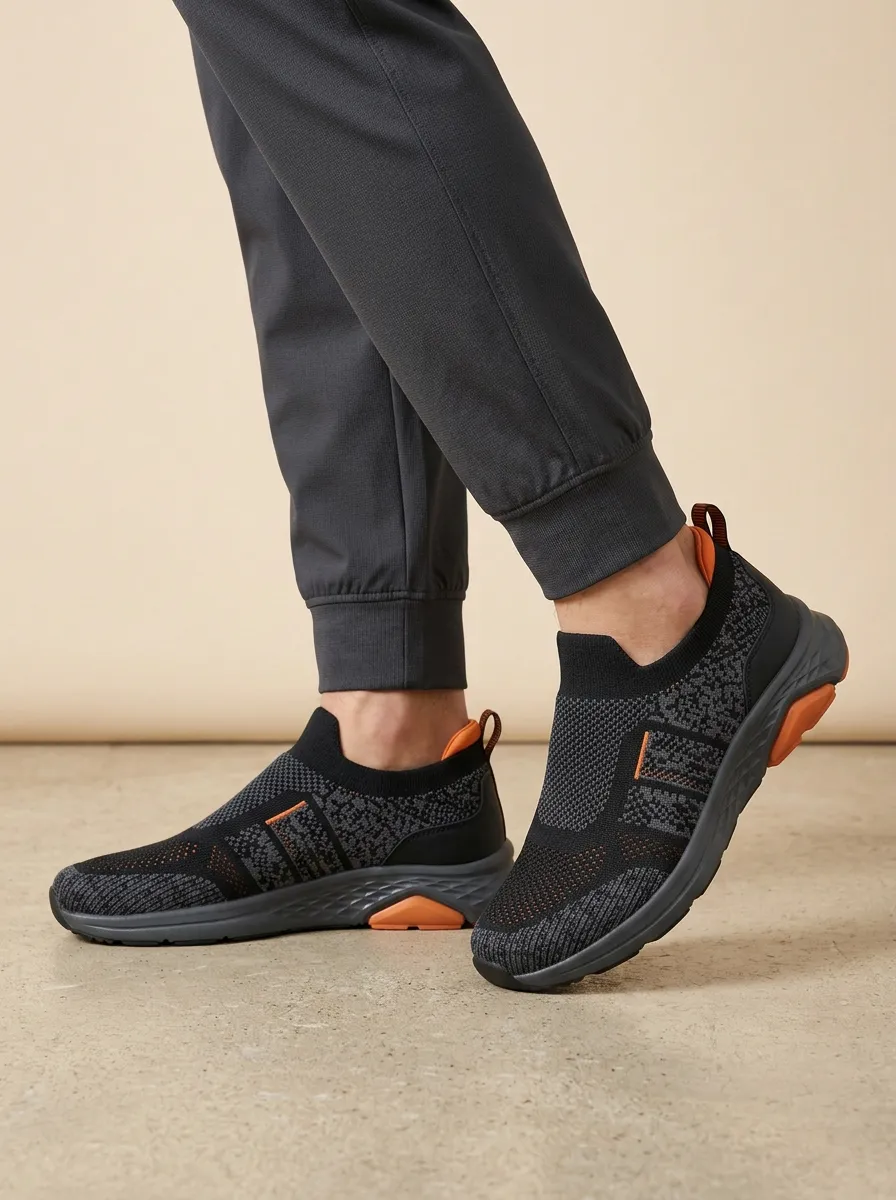 Men's Casual Sporty Knit Print Sneakers
