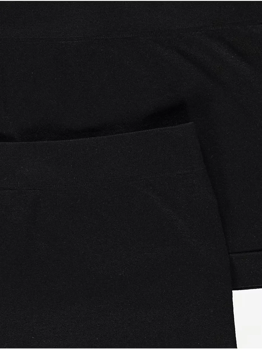 Black Seam Free Plain Shorts 2 Pack
