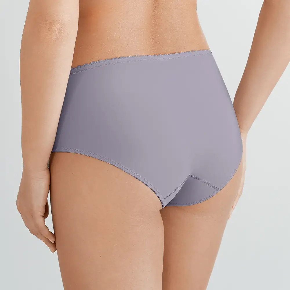 Women's Embroidery Satin Decorative Bow Shaping Brief Panty