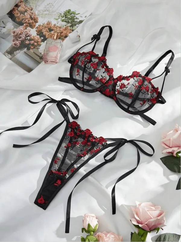 Floral Lingerie Set
