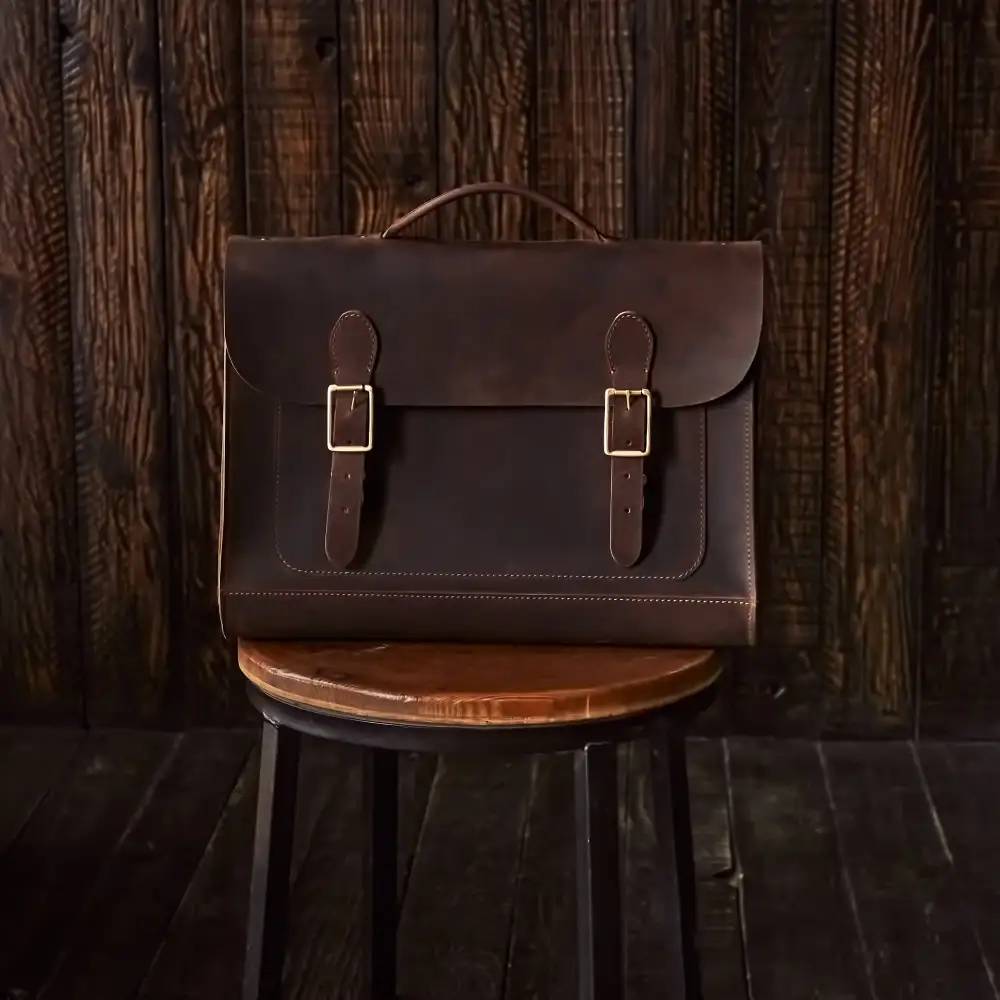 Laptop Slim Leather Satchel Bag