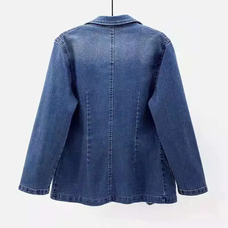 Tailored Denim Blazer Jacket