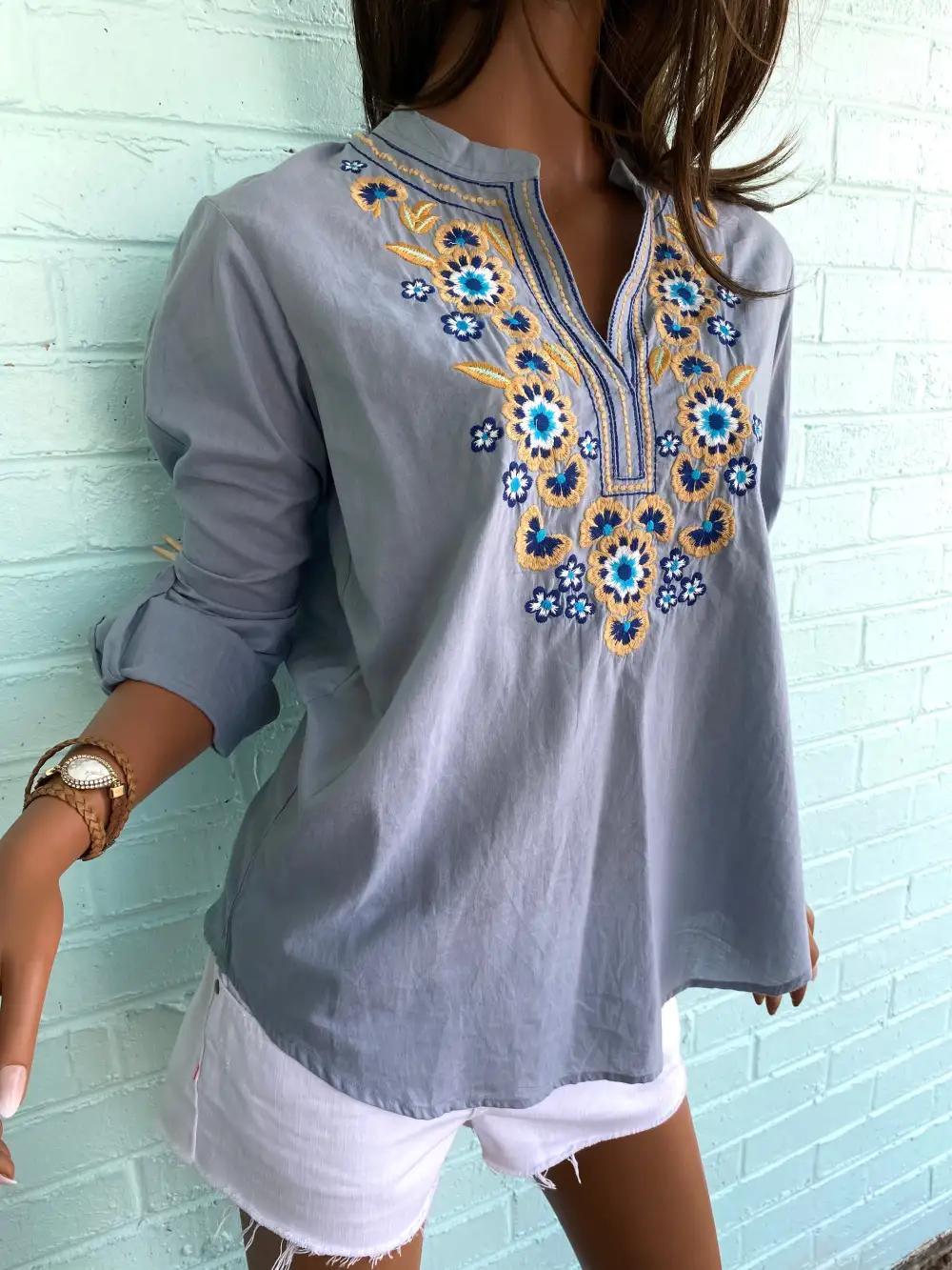 Embroidered Floral Tunic