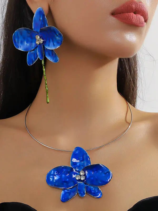 Lustrous Artisan-Inspired Accent Earrings