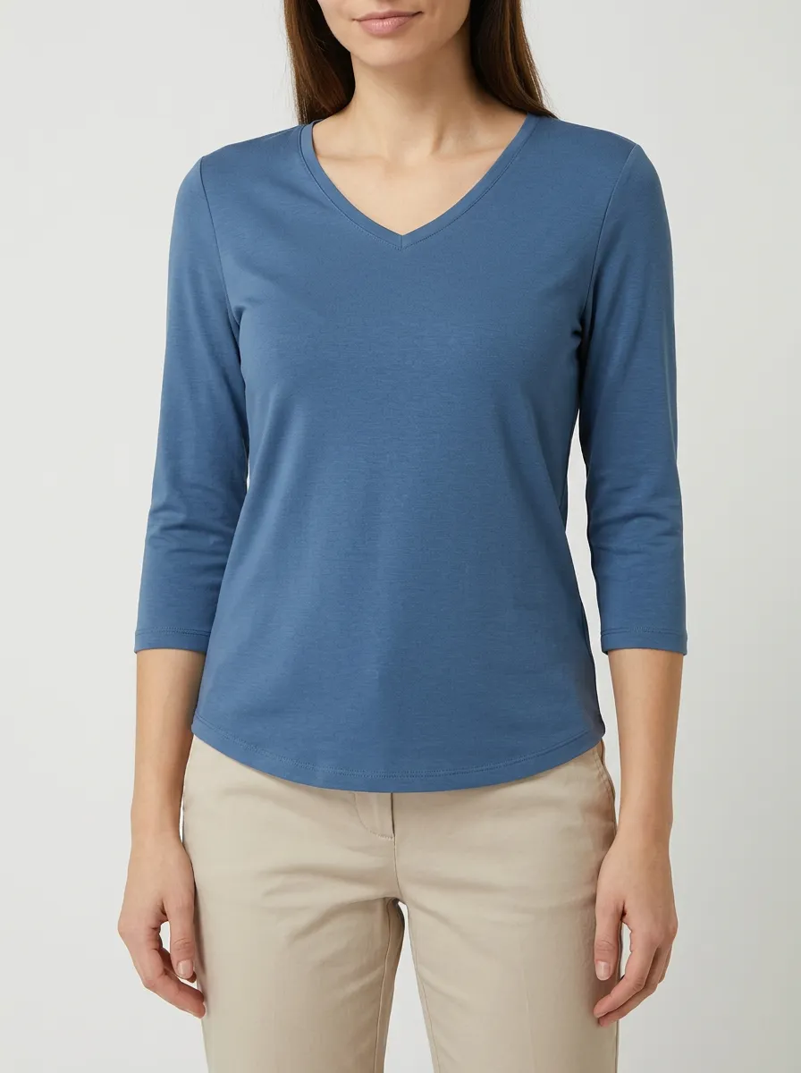 Everyday V-Neck Women's Three-Quarter Sleeve Top