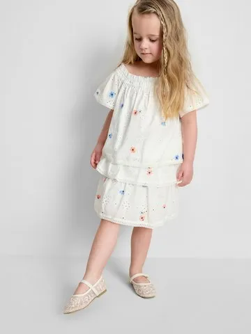 1.5-8yrs | Broderie Anglaise Tiered Skirt