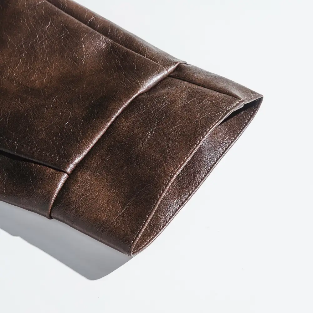 Textured Work Leather Jacket