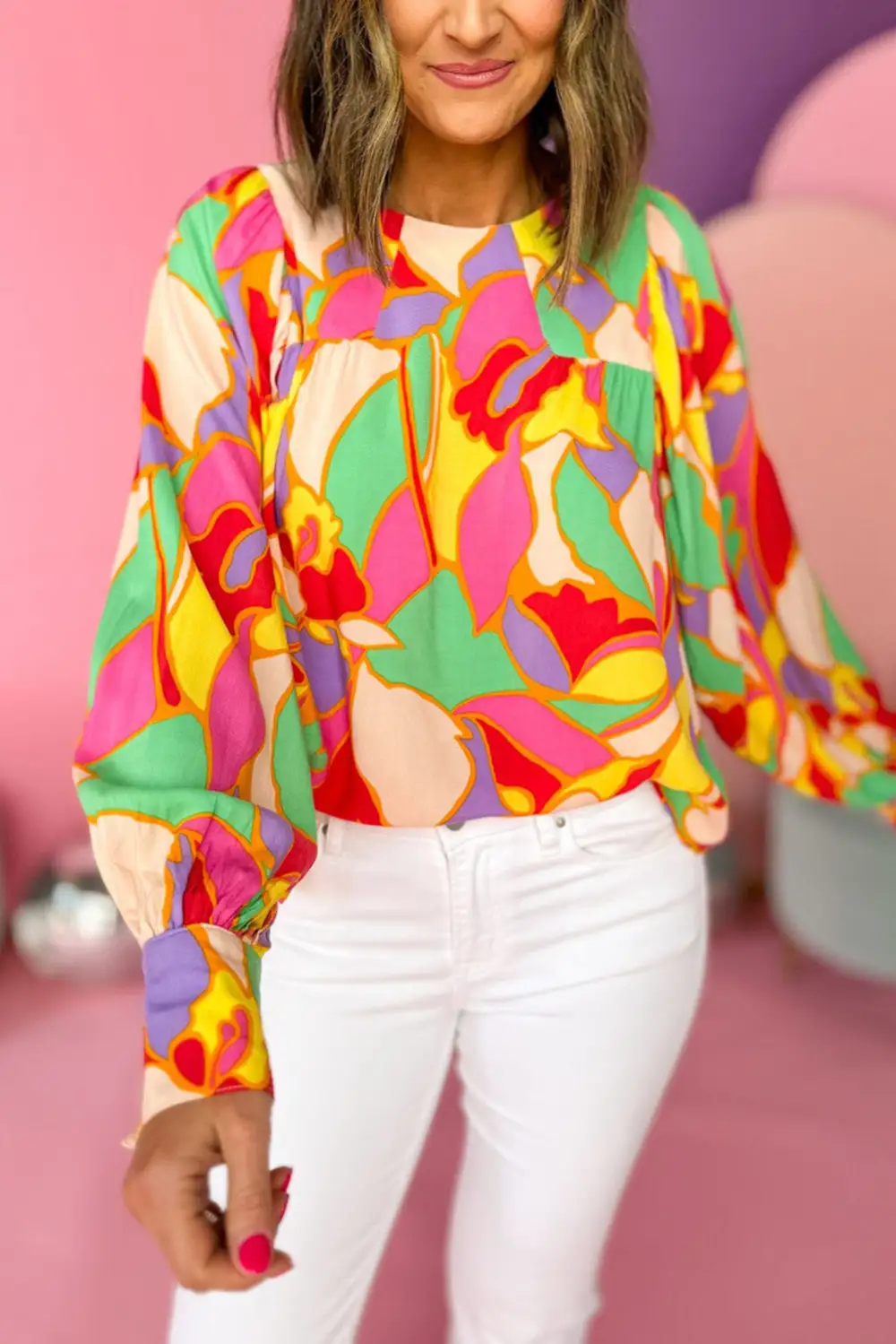 Textured Long Sleeve Top