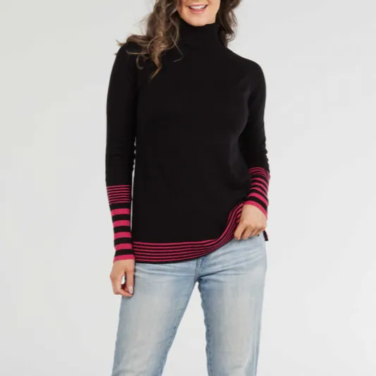 Essential Merino Cashmere Turtleneck Roll Neck Pullover