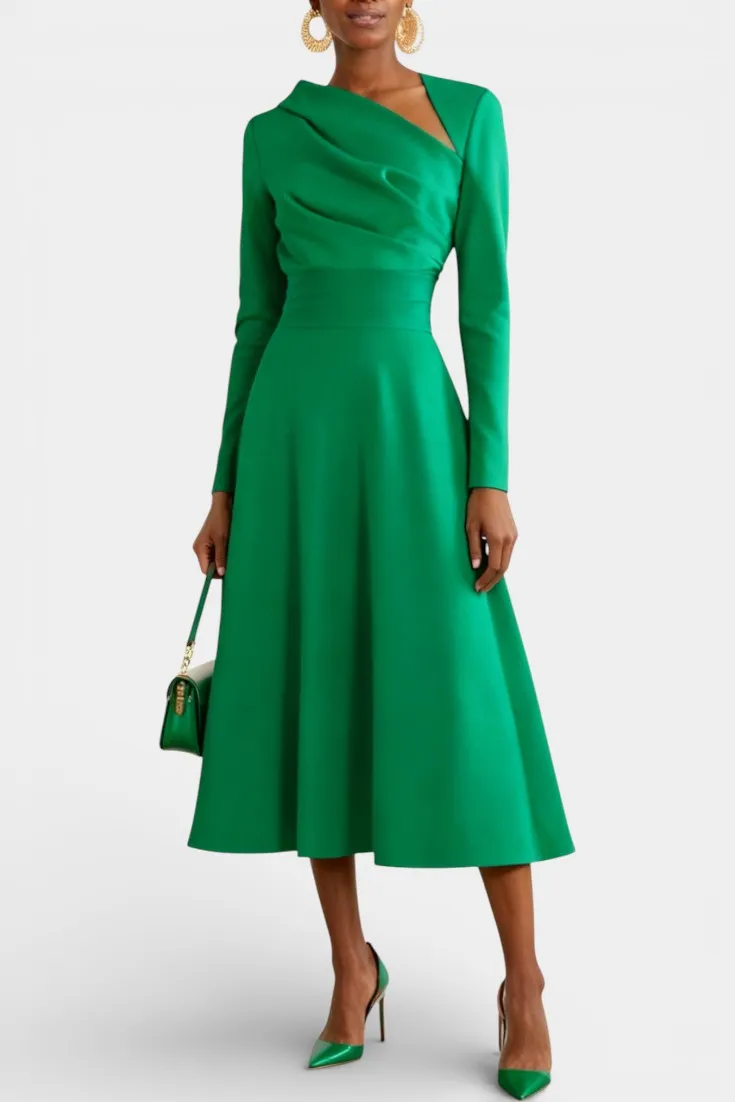 Asymmetric Midi Dress