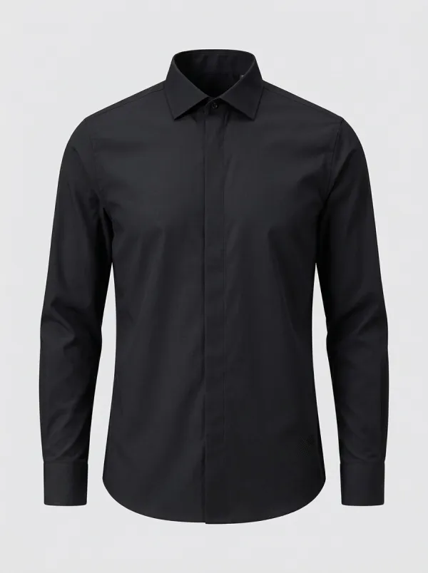 Men's Non-Iron Cotton  Minimalist Logo Printed Shirt