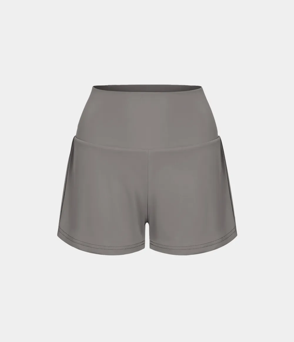 2026🔥  Super High Waisted Back Pocket & Side Hidden Pocket 2-in-1 Yoga Shorts 2.5