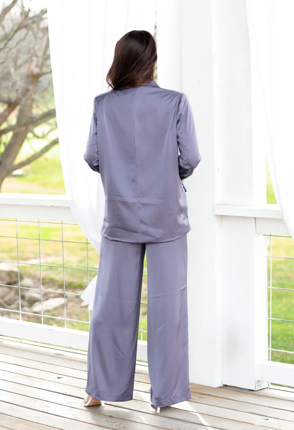 Weekend Satin Pants Set