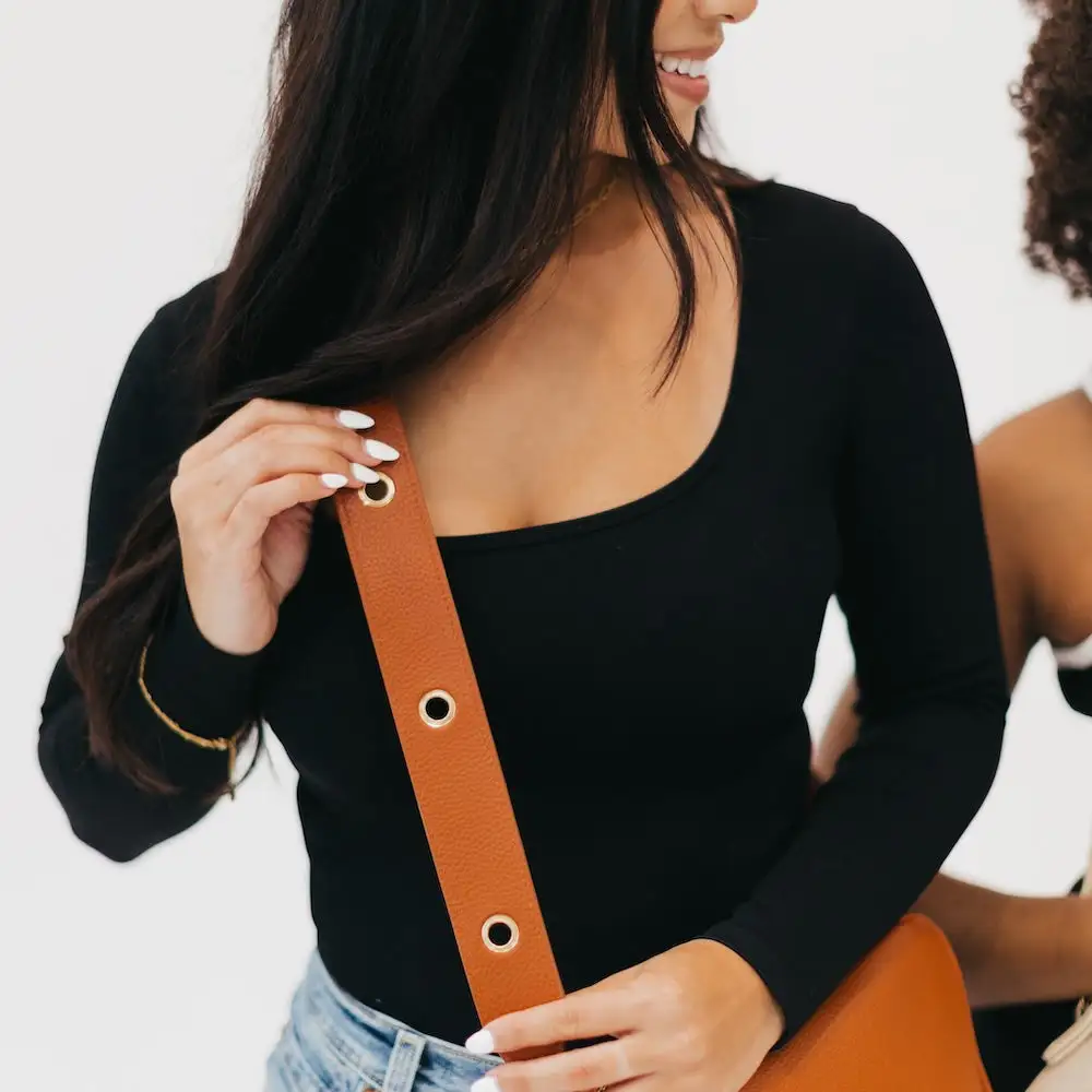 Evelynn Eyelet Vegan Leather Strap Wholesale