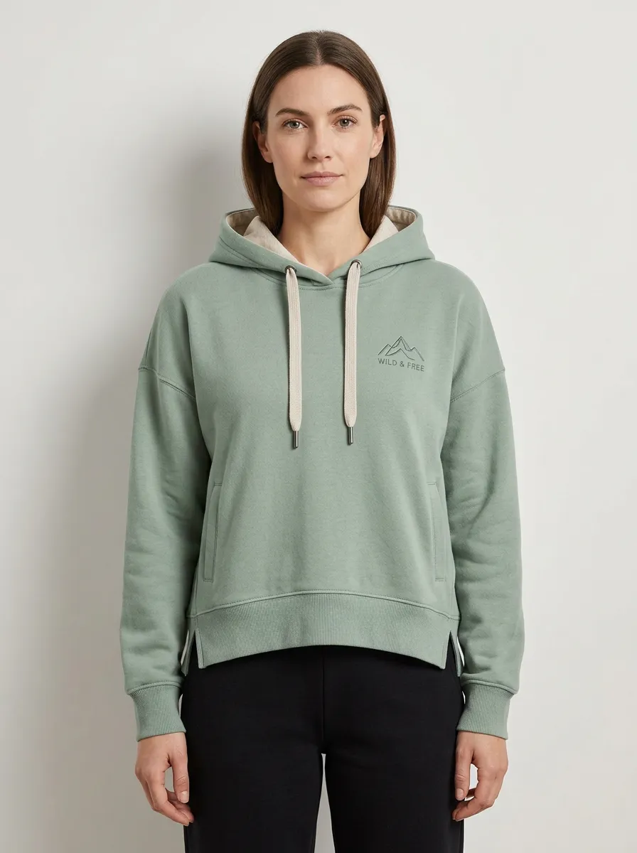 Women's Sport Inspired Mountain Graphic Casual Hoodie