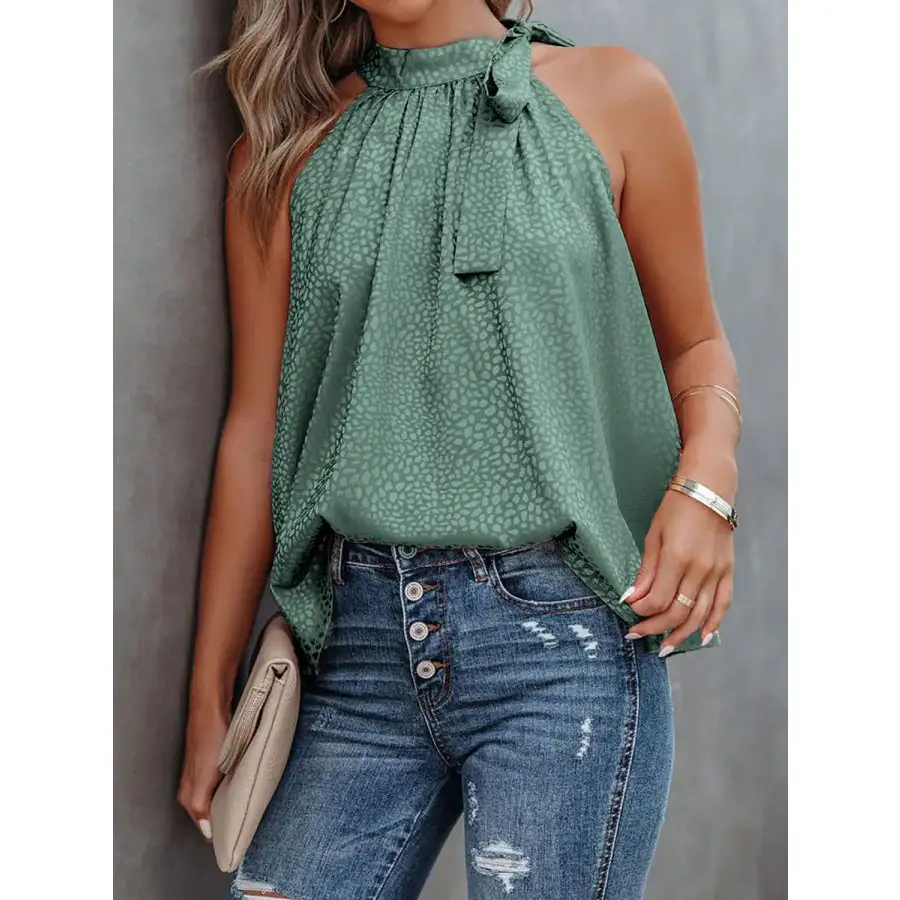 Tied Animal Camisole Top