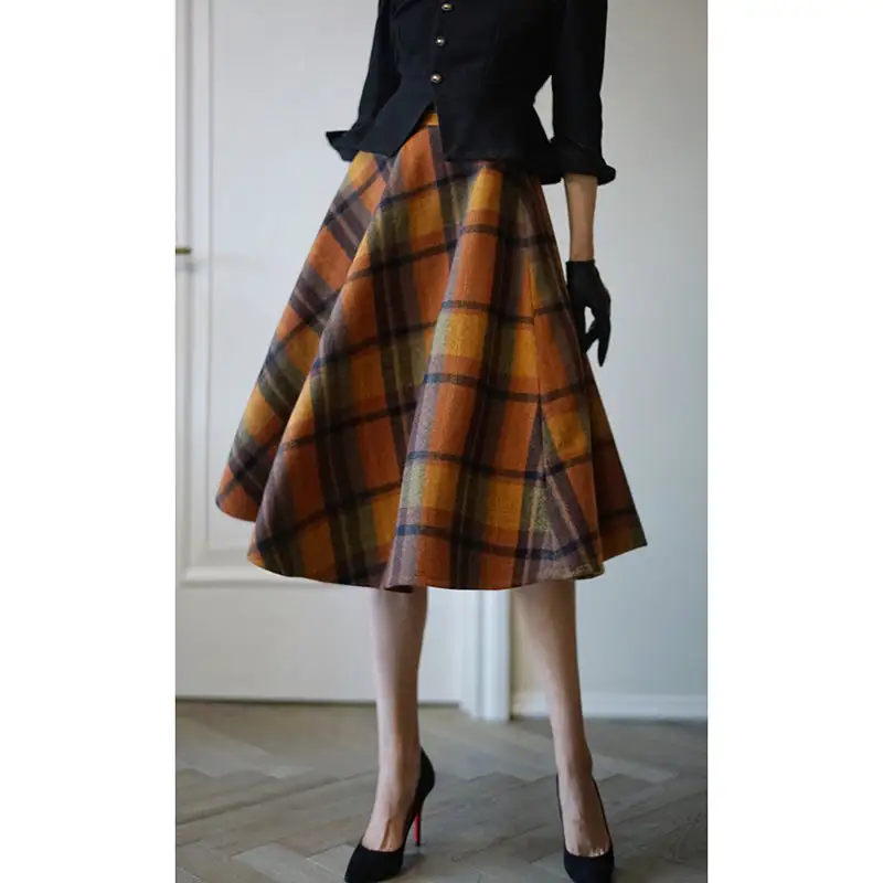 Urban Campus Everyday Casual Plaid Skirt