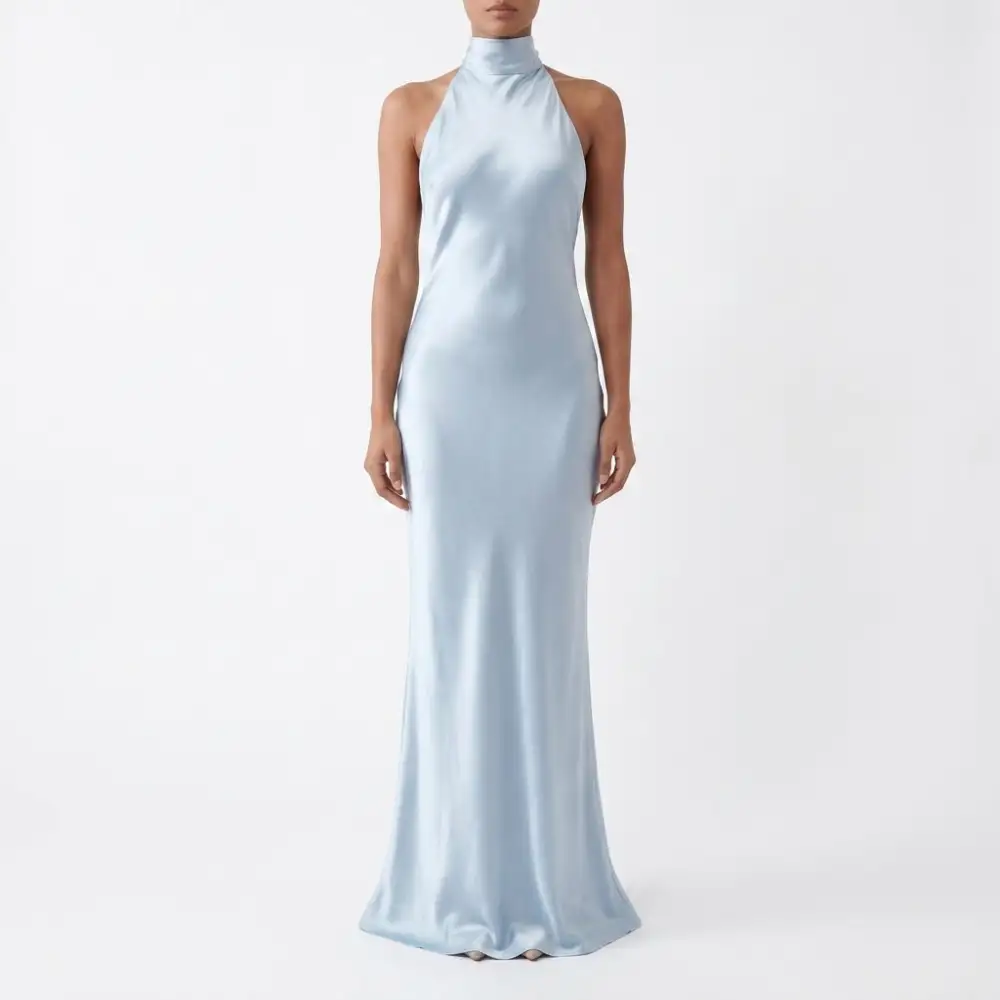 Classic Refined Women's Satin Maxi Dress