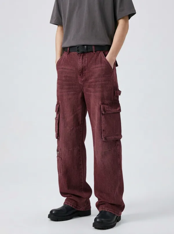 Men's Streetwear Vintage Washed Cargo Pants