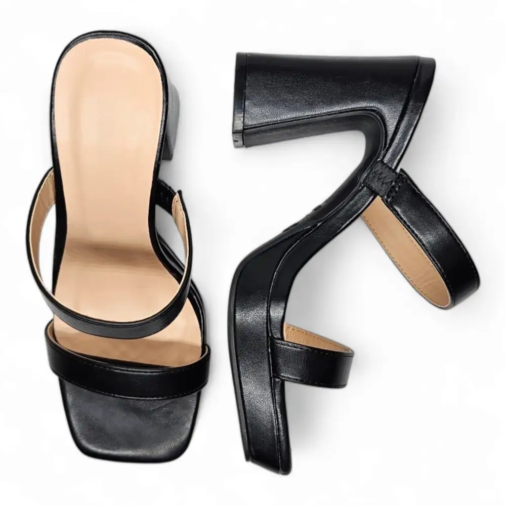 React Square Toe Platform Heel